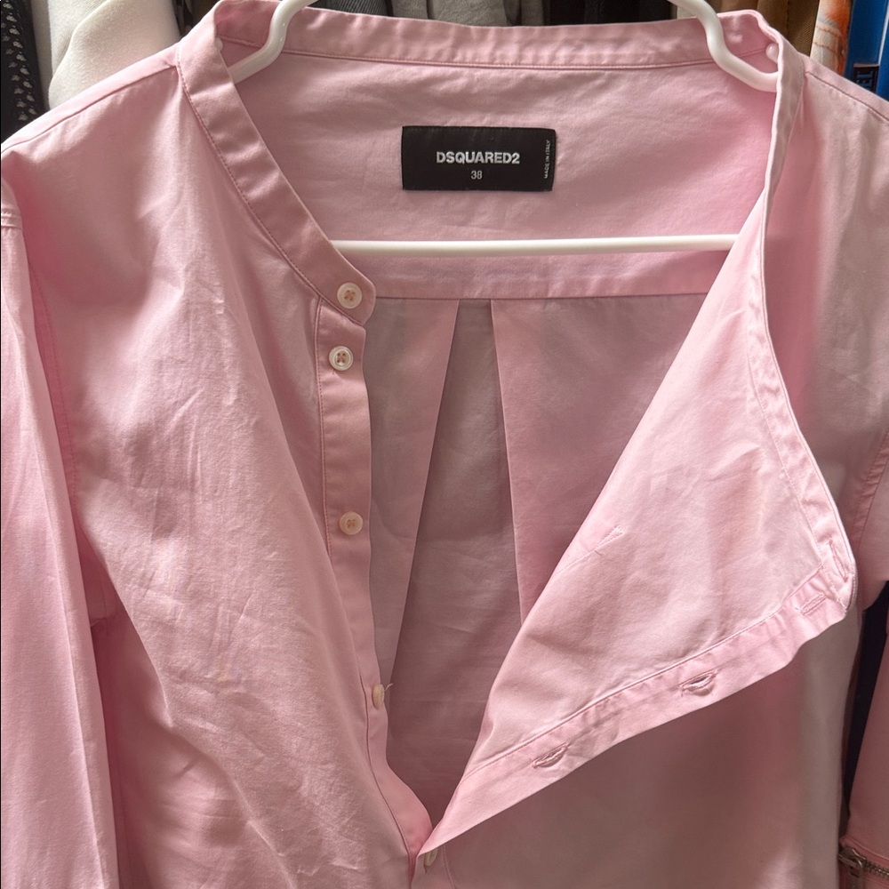 DSQUARED2 Pink Collared Button-Front Shirt
